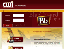 Tablet Screenshot of blackboard.cwidaho.cc